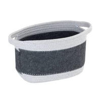 AUFBEWAHRUNGSKÖRBCHEN     - Dunkelgrau, Basics, Naturmaterialien/Textil (24/16/16cm) - Wenko