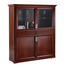 VITRINE Kirschbaum, Linde furniert, massiv Nussbaumfarben - Edelstahlfarben/Nussbaumfarben, LIFESTYLE, Glas/Holz (127/147/42cm) - Selva VITRINE Kirschbaum, Linde furniert, massiv Nussbaumfarben - Edelstahlfarben/Nussbaumfarben, LIFESTYLE, Glas/Holz (127/147/42cm) - Selva