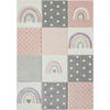 KINDERTEPPICH 80/150 cm Pastel Kids  - Hellgrau/Altrosa, Basics, Textil (80/150cm) - Novel