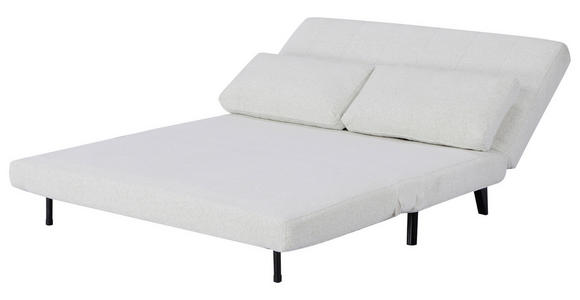 SCHLAFSOFA Webstoff Weiß  - Schwarz/Weiß, Design, Holz/Textil (143/82/88cm) - Carryhome