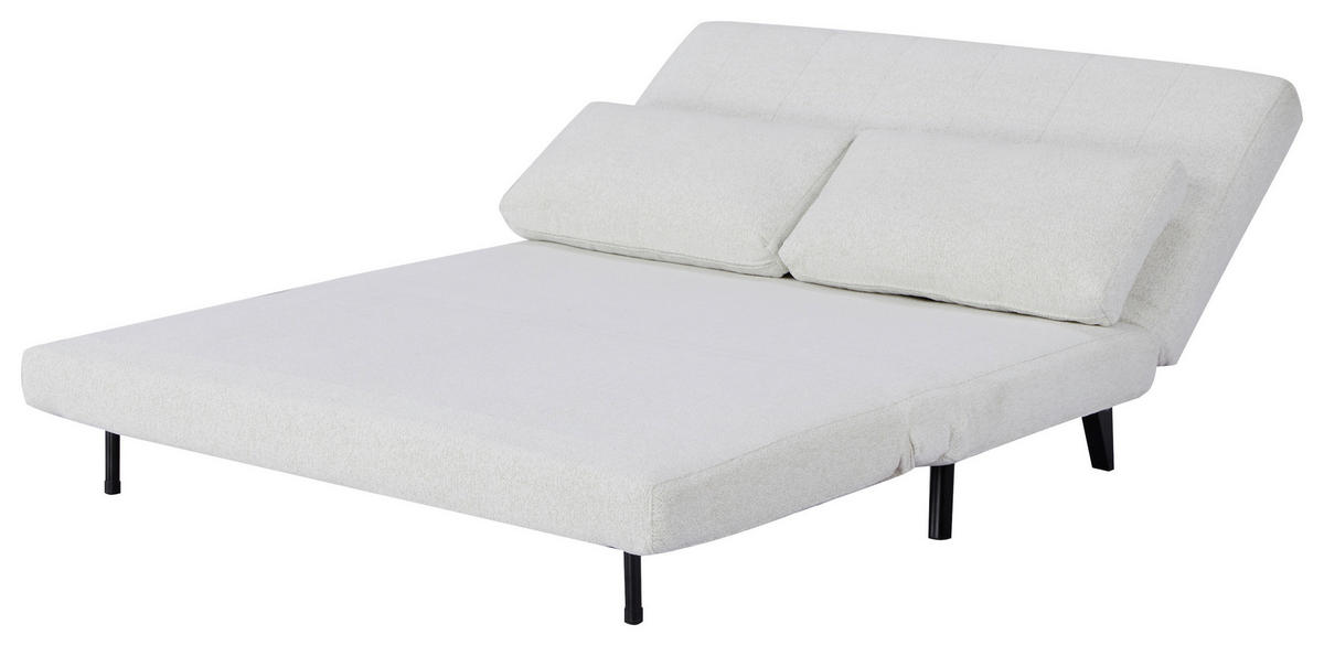 SCHLAFSOFA Webstoff Weiß  - Schwarz/Weiß, Design, Holz/Textil (143/82/88cm) - Carryhome