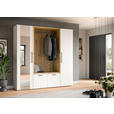GARDEROBE  in 216/200/47 cm  - Weiß/Eiche Artisan, MODERN, Glas/Holzwerkstoff (216/200/47cm) - Voleo