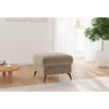 HOCKER in Textil Hellbraun  - Hellbraun/Schwarz, KONVENTIONELL, Textil/Metall (58/50/58cm) - Sit & More
