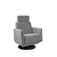 RELAXSESSEL in Textil Silberfarben  - Silberfarben/Schwarz, Modern, Textil/Metall (77/105/87-154cm) - Livetastic