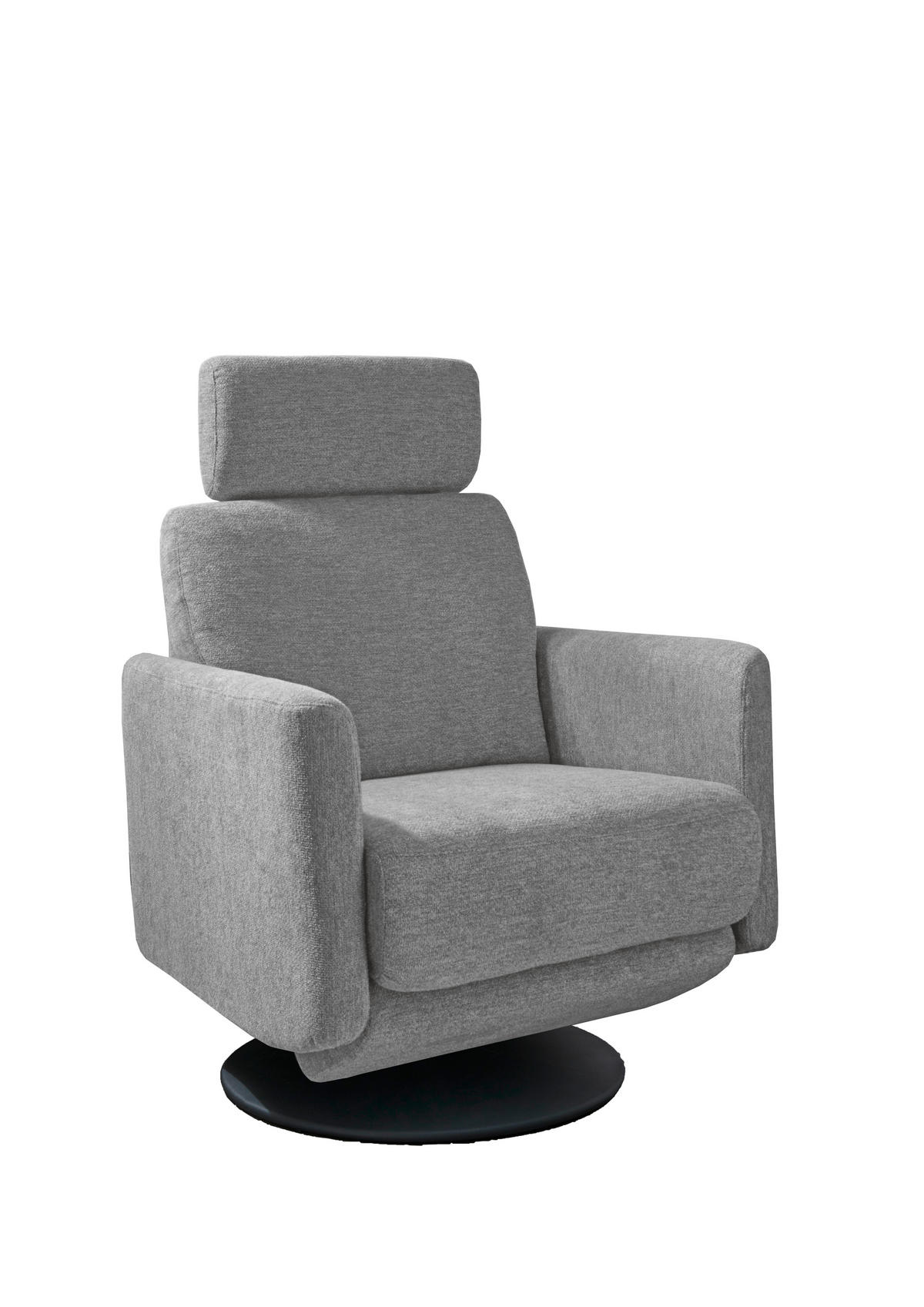 RELAXSESSEL in Textil Silberfarben  - Silberfarben/Schwarz, Modern, Textil/Metall (77/105/87-154cm) - Livetastic