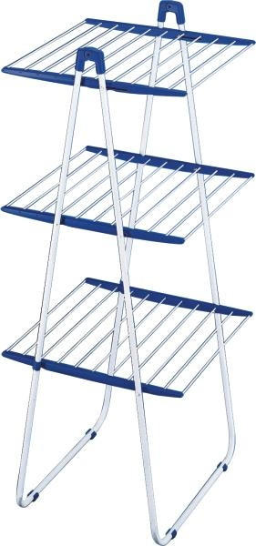 USCĂTOR DE RUFE VERTICAL - albastru/alb, Basics (155/66/61cm) - Leifheit