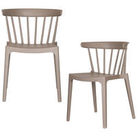 GARTENSTUHL-SET Kunststoff Taupe  - Taupe, MODERN, Kunststoff (52/75/53cm) - Livetastic