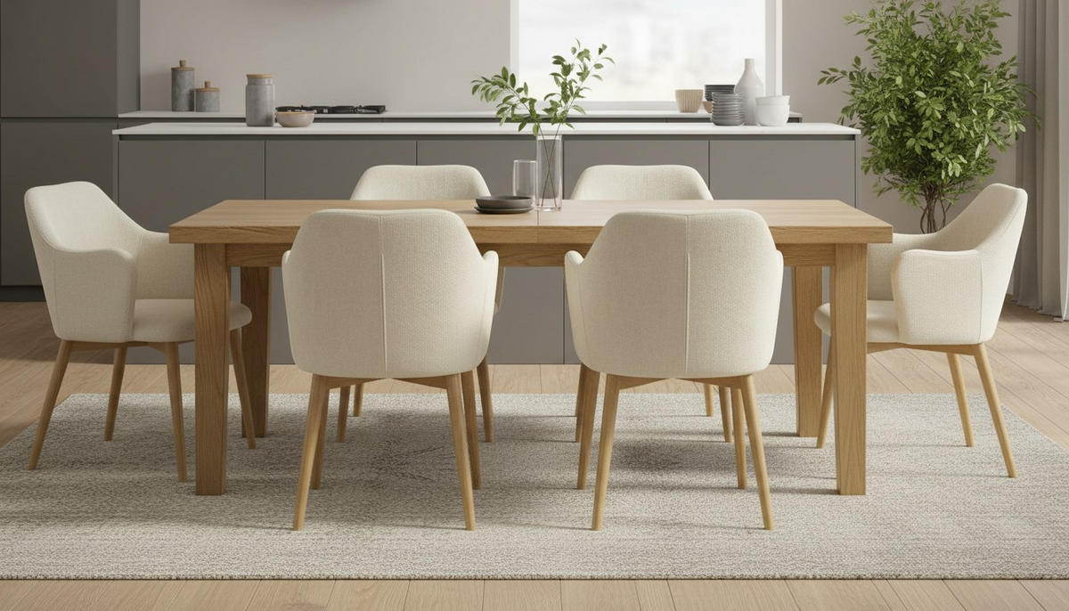 ARMLEHNSTUHL in Holz, Textil Naturfarben, Beige  - Beige/Naturfarben, MODERN, Holz/Textil (55/82/57cm) - Livetastic