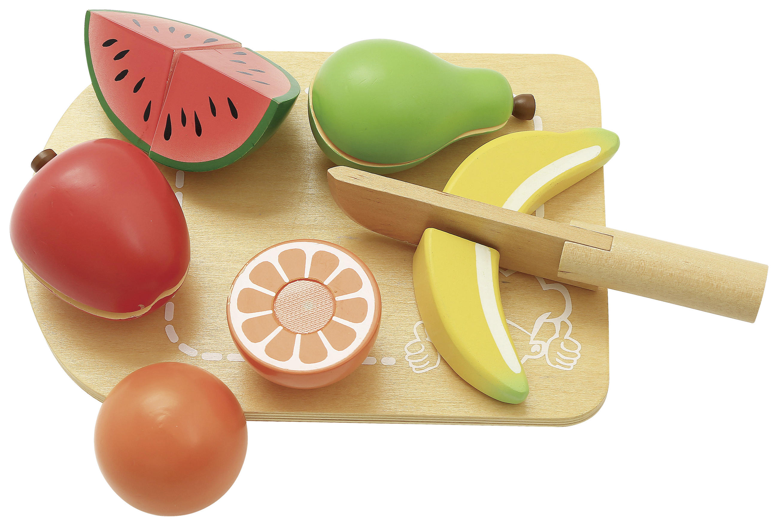 SCHNEIDESET OBST - Gelb/Rot, Basics, Holz (14,5/20cm) - My Baby Lou