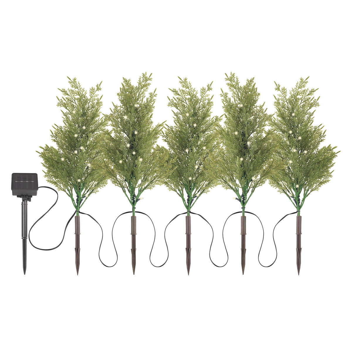 DEKORAČNÉ LED SVIETIDLO - priehľadné/čierna, Basics, kov/plast (45cm)