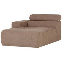 SOFAELEMENT Novi in Bouclé Taupe  - Taupe/Schwarz, Design, Kunststoff/Textil (109/86/173cm) - Livetastic