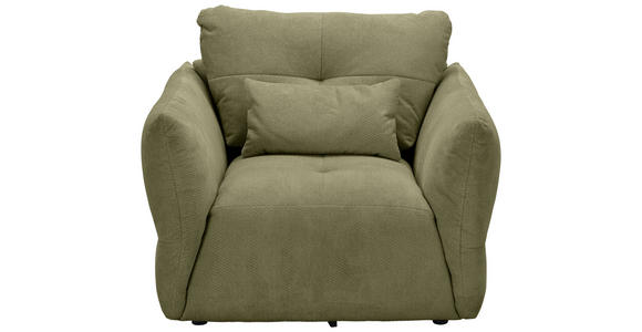 SESSEL in Webstoff Olivgrün  - Schwarz/Olivgrün, KONVENTIONELL, Textil/Metall (112/88/120cm) - Carryhome