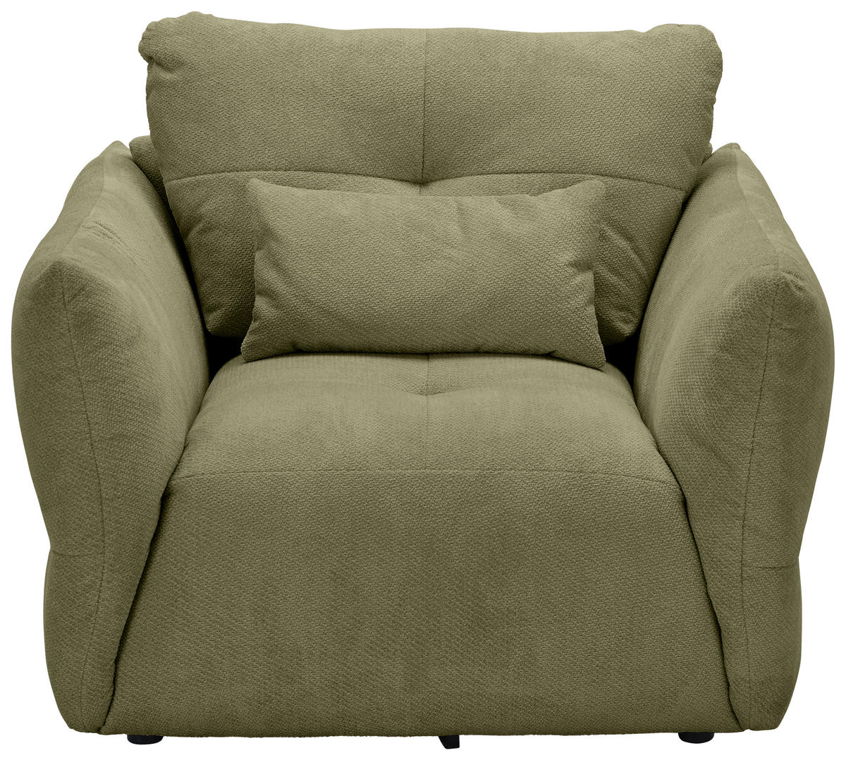 SESSEL in Webstoff Olivgrün  - Schwarz/Olivgrün, KONVENTIONELL, Textil/Metall (112/88/120cm) - Carryhome