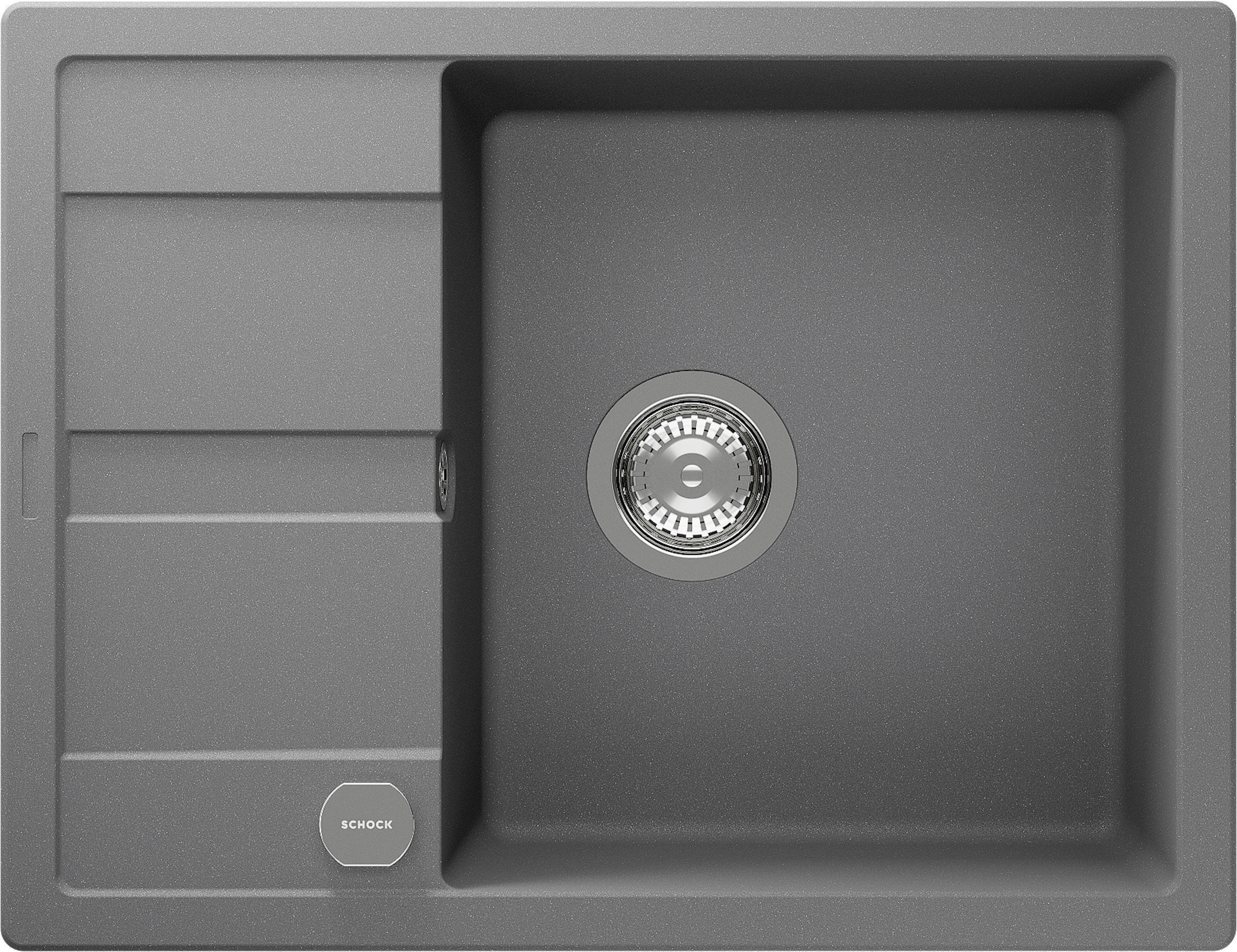 SPÜLE MAND100AGCR  - Hellgrau, Basics, Stein (65/30,4/50cm) - Schock