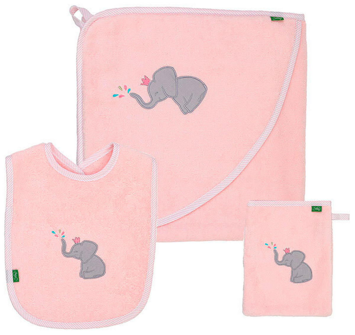 FROTTIERSET ELEFANT Rosa  - Rosa, Basics, Textil