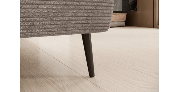 ECKSOFA  in Cord Naturfarben  277/174 cm  - Schwarz/Naturfarben, KONVENTIONELL, Textil/Metall (277/174cm) - Carryhome