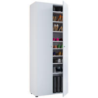 SKOSKÅP Vandol  i 71/180/39 cm  - vit/svart, Design, trämaterial/plast (71/180/39cm) - MID.YOU
