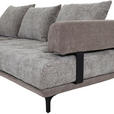 ECKSOFA Braun Flachgewebe  - Schwarz/Braun, KONVENTIONELL, Textil/Metall (195/263cm) - Carryhome
