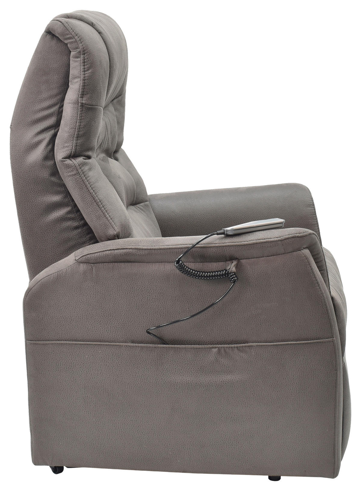 FERNSEHSESSEL  mit Webstoff Dunkelbraun Relaxfunktion, Aufstehhilfe, ausziehbare Fußstütze  - Dunkelbraun, KONVENTIONELL, Textil/Metall (82/111/78/89/175cm) - Cantus