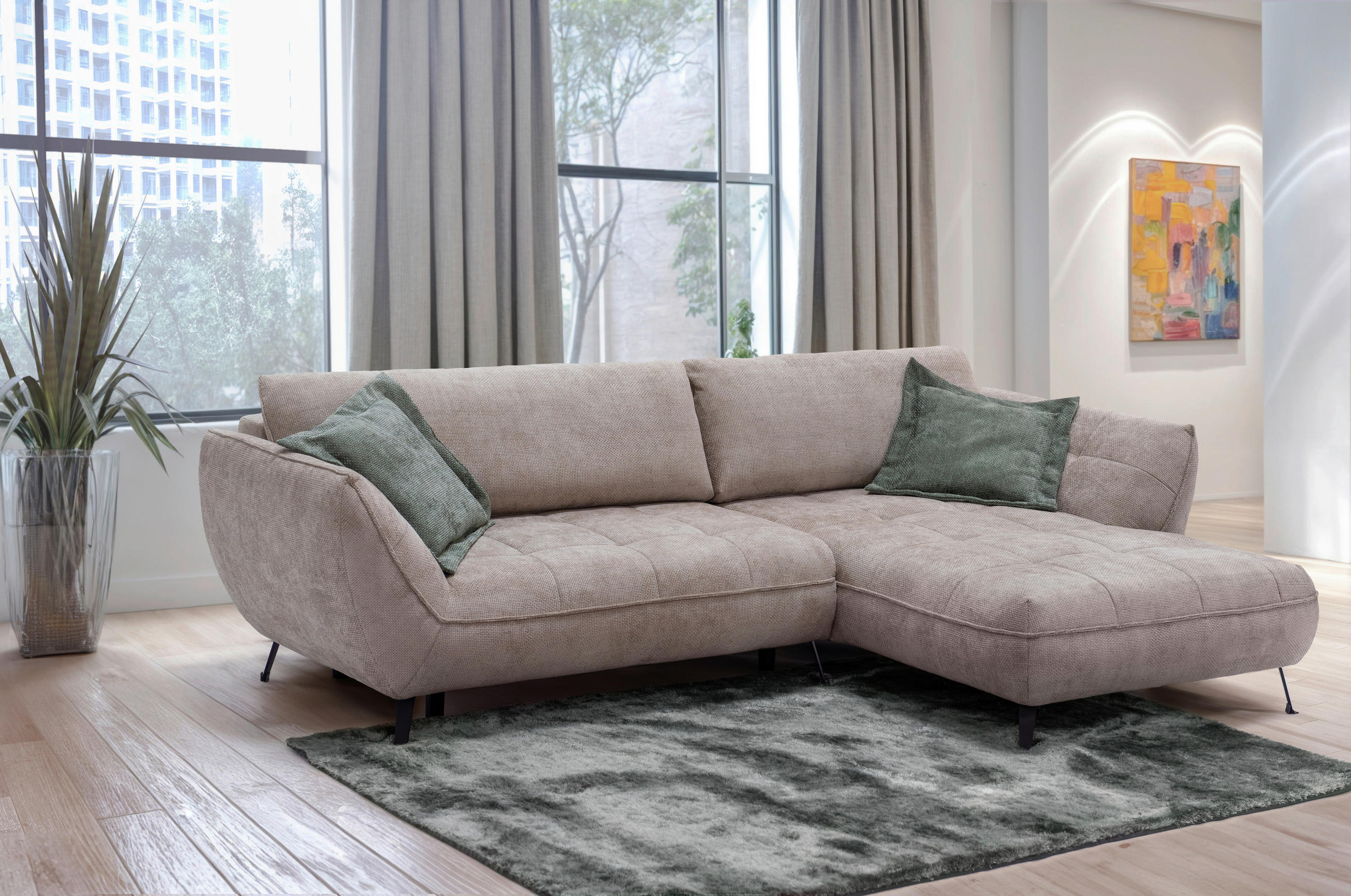 ZIERKISSEN  60/60 cm   - Mintgrün, Design, Textil (60/60cm) - Livetastic