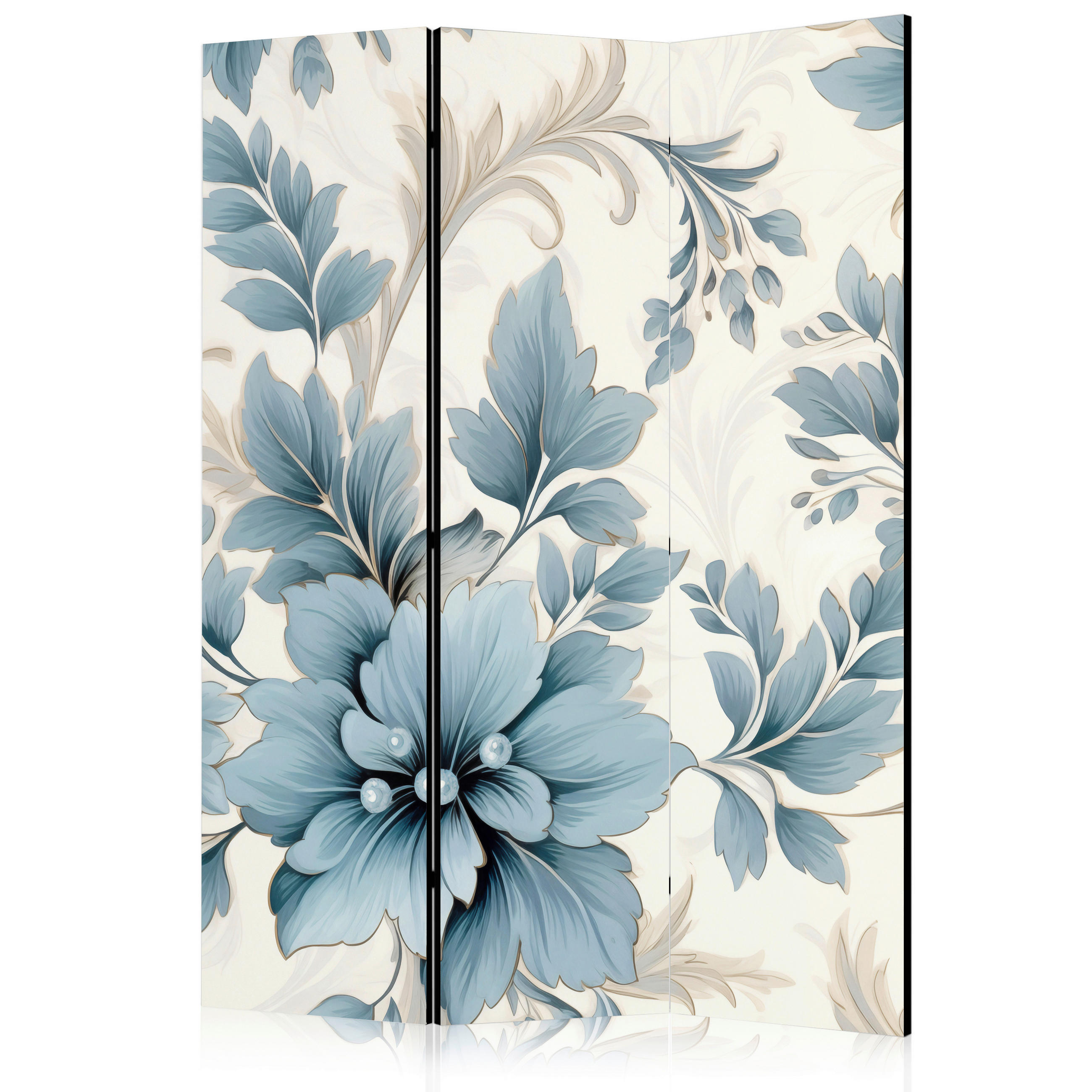 PARAVENT - Pastellblau/Beige, Basics, Textil (135/172/3cm) - artgeist