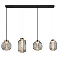 VISEČA LED-SVETILKA   //3000 K/230 V/ - barve kroma/črna, Basics, kovina/umetna masa (120/21/150cm) - Globo
