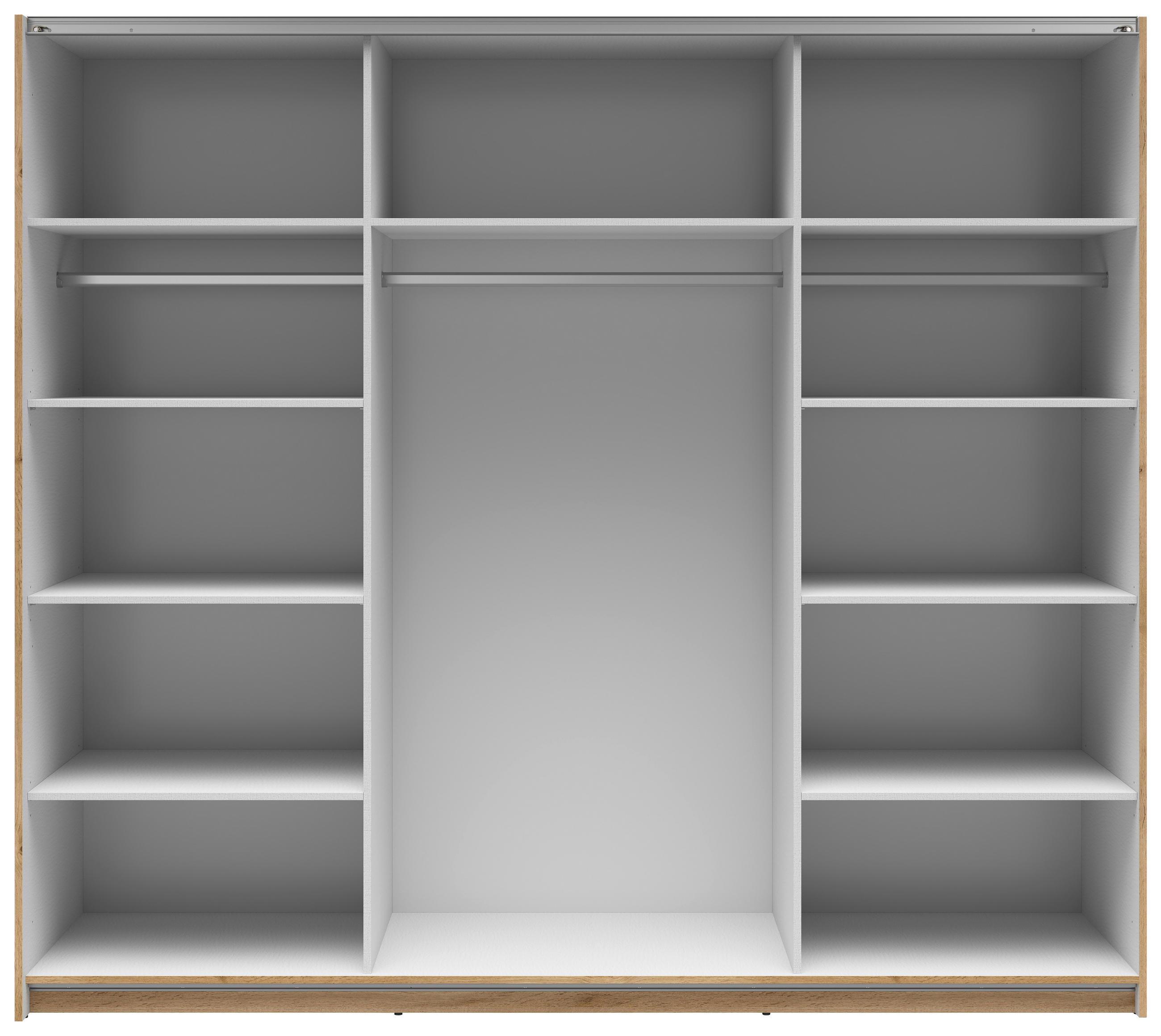 SCHWEBETÜRENSCHRANK 220/195,5/60 cm 2-türig Eiche Wotan  - Anthrazit/Eiche Wotan, MODERN, Holzwerkstoff/Metall (220/195,5/60cm) - MID.YOU