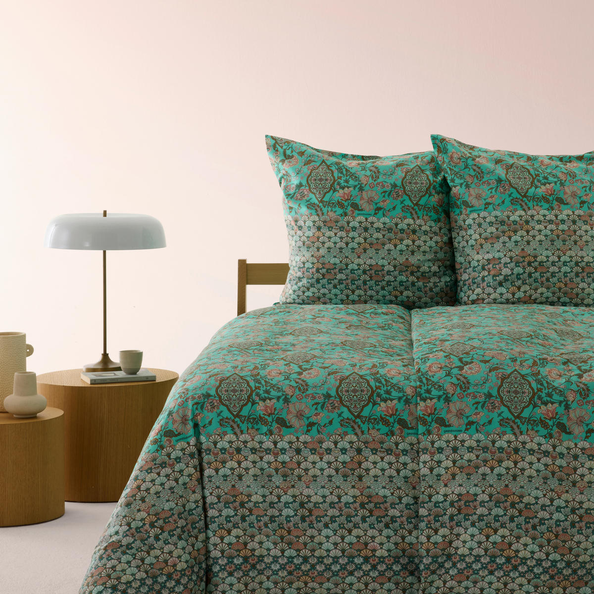 BETTWÄSCHE Tigullio Satin 135/200 cm  - Grün, KONVENTIONELL, Textil (135/200cm) - Bassetti