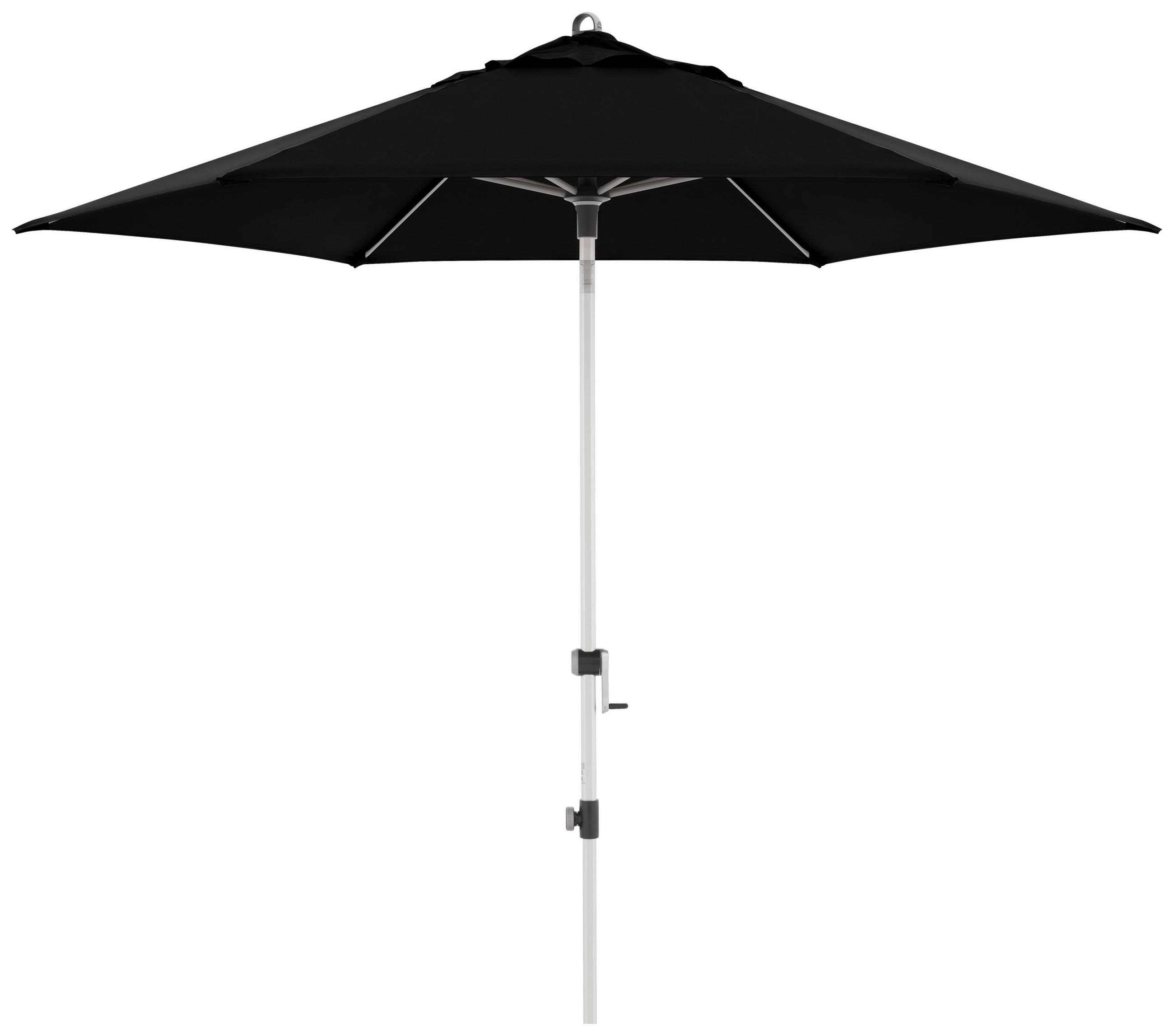 SONNENSCHIRM 280 cm Schwarz  - Silberfarben/Schwarz, Basics, Textil/Metall (280/280cm) - Doppler