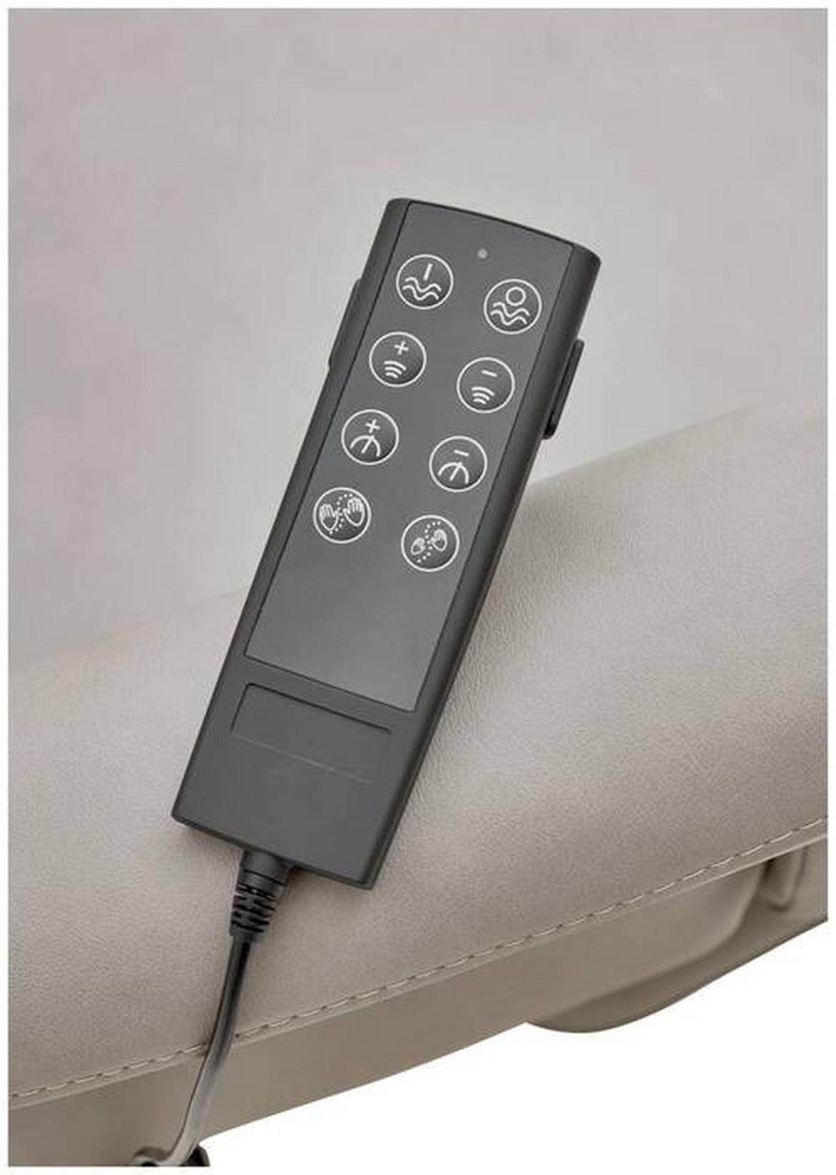 RELAXSESSEL in Leder Hellgrau  - Hellgrau/Schwarz, Design, Leder/Metall (83/116/87cm) - Valdera