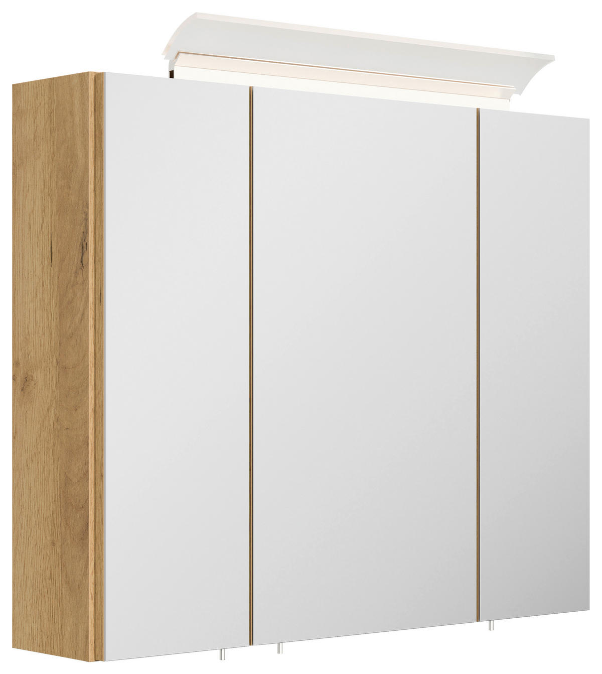 SPIEGELSCHRANK 75/62/17 cm  - Eichefarben, MODERN, Glas/Holzwerkstoff (75/62/17cm) - MID.YOU