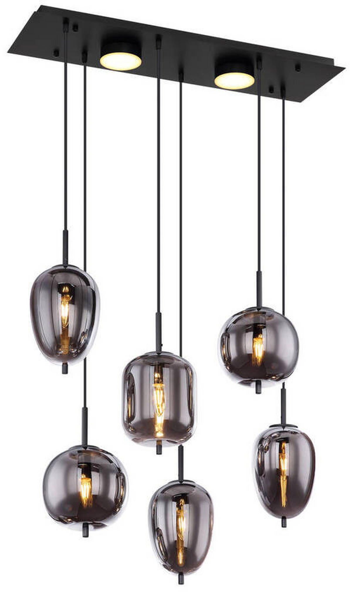 VISEČA LED-SVETILKA   //3000 K/230 V/ - črna/siva, Design, kovina/umetna masa (80/34/120cm) - Globo