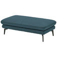 3-SITZER-SOFA in Leder Blau  - Blau/Schwarz, Design, Leder/Metall (222/86/104cm) - Dieter Knoll