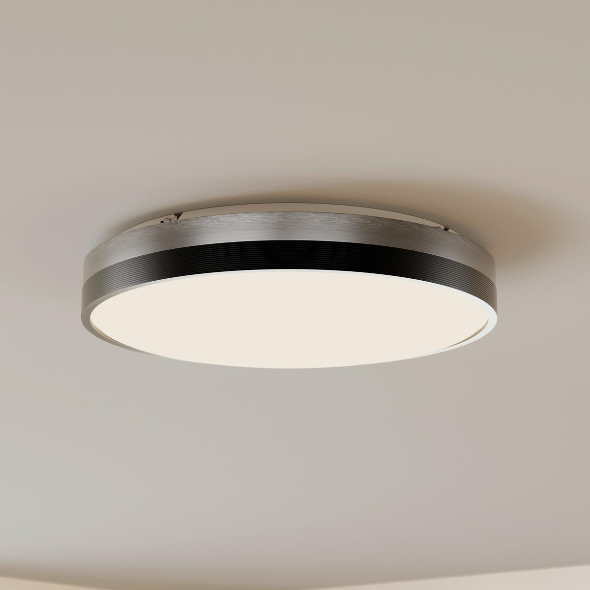 STROPNÉ LED SVIETIDLO, 38,5/7,5 cm  - antracitová, Design, kov/plast (38,5/7,5cm) - Novel