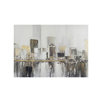 ÖLGEMÄLDE Abstraktes 100/70 cm  - Beige/Schwarz, LIFESTYLE, Holzwerkstoff/Textil (100/70cm) - Monee