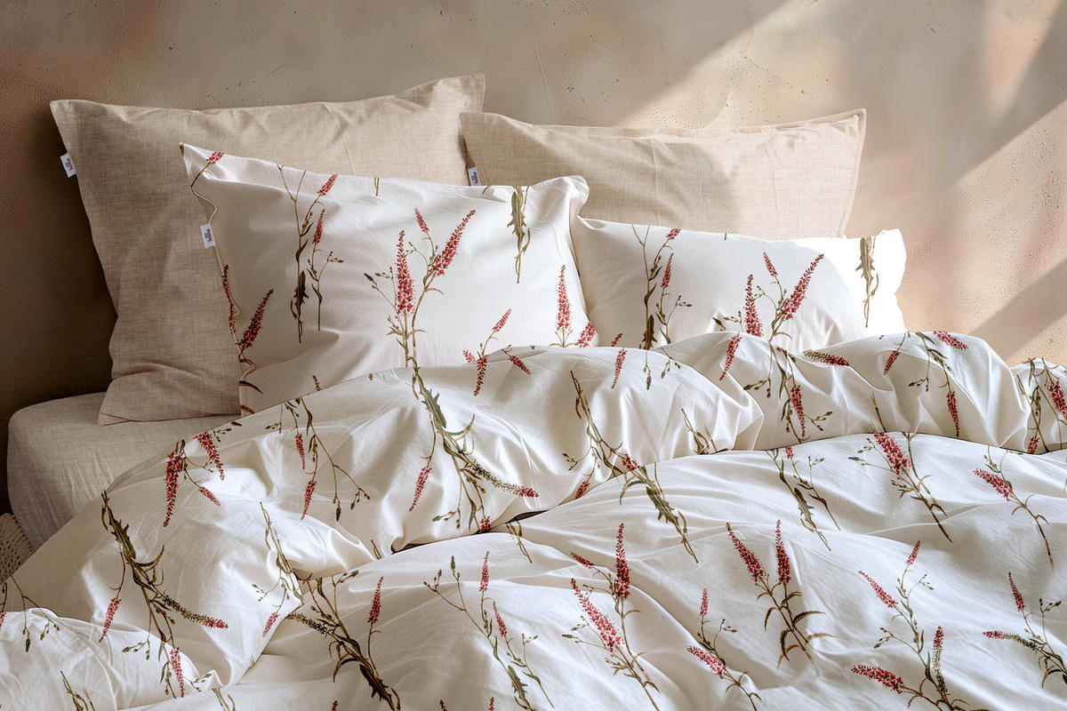 BETTWÄSCHE Elodie Flanell 155/220 cm  - Naturfarben, Basics, Textil (155/220cm)