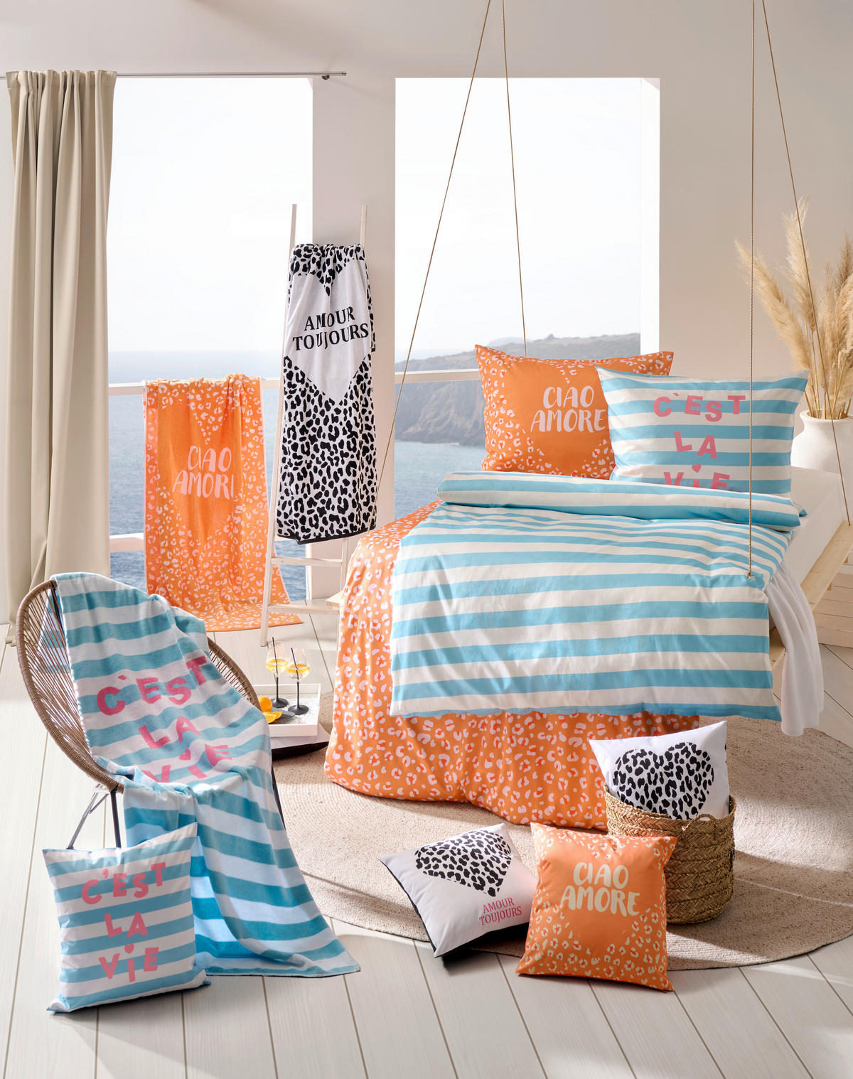 PLÁŽOVÁ OSUŠKA, 90/180 cm, čierna, biela - čierna/biela, Trend, textil (90/180cm) - Esposa