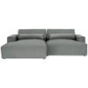 ECKSOFA Struktur Grau  - Schwarz/Grau, Design, Kunststoff/Textil (187/267cm) - Stylife