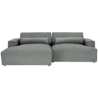 ECKSOFA Struktur Grau  - Schwarz/Grau, Design, Kunststoff/Textil (187/267cm) - Stylife