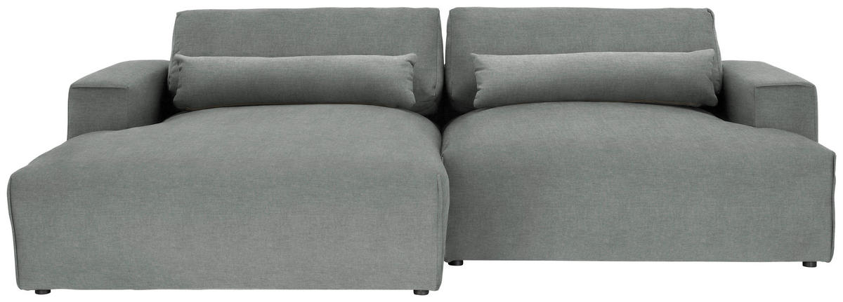 ECKSOFA Struktur Grau  - Schwarz/Grau, Design, Kunststoff/Textil (187/267cm) - Stylife