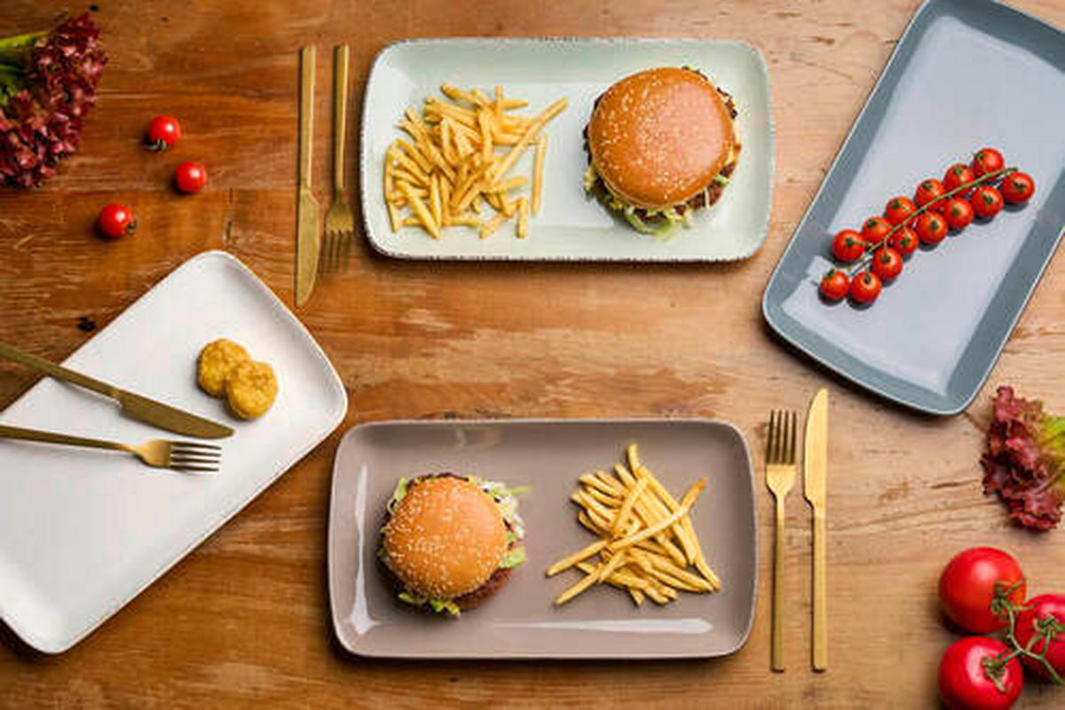 SERVIERPLATTEN-SET Urban 4-teilig  - Grün, Basics, Keramik (35,5/2,5/20cm) - Van Well