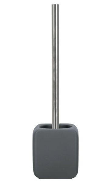 WC GARNITURA SA ČETKOM siva keramika - siva/boja nerđajućeg čelika, Konvencionalno, metal/plastika (38/10,8cm) - Kleine Wolke
