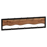 WANDGARDEROBE 80/20/8 cm  - Schwarz/Braun, Lifestyle, Holz/Metall (80/20/8cm) - MID.YOU