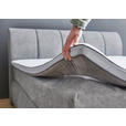 BOXSPRINGBETT 180/200 cm  in Grau  - Chromfarben/Grau, KONVENTIONELL, Kunststoff/Textil (180/200cm) - Carryhome