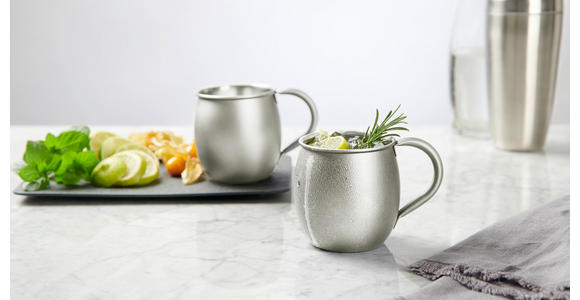 MOSCOW-MULE-BECHER  - Edelstahlfarben, Basics, Metall (8,5/9,5cm) - Novel