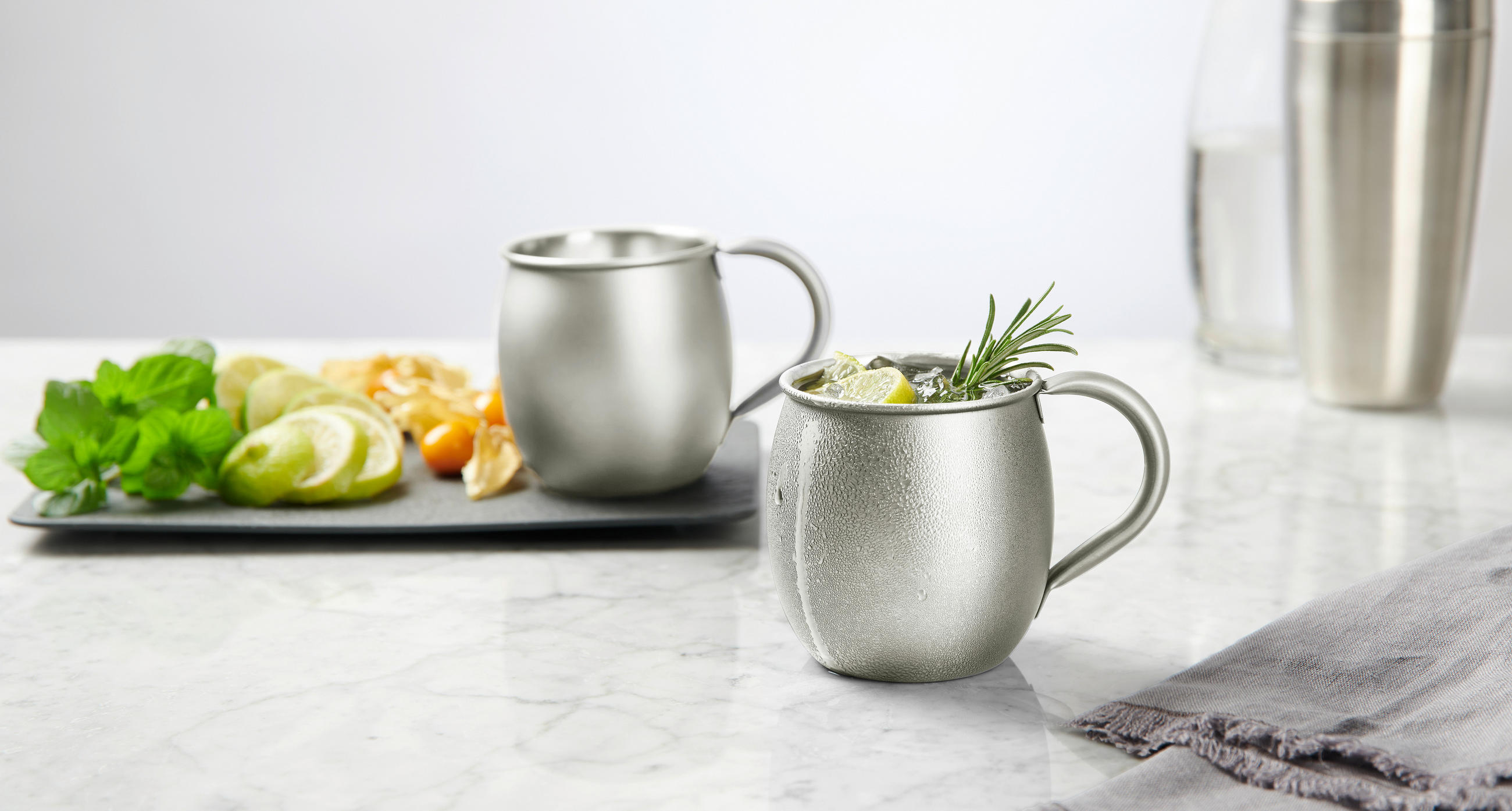 ŠALICA ZA MOSCOW MULE    - boje oplemenjenog čelika, Basics, metal (8,5/9,5cm) - Novel
