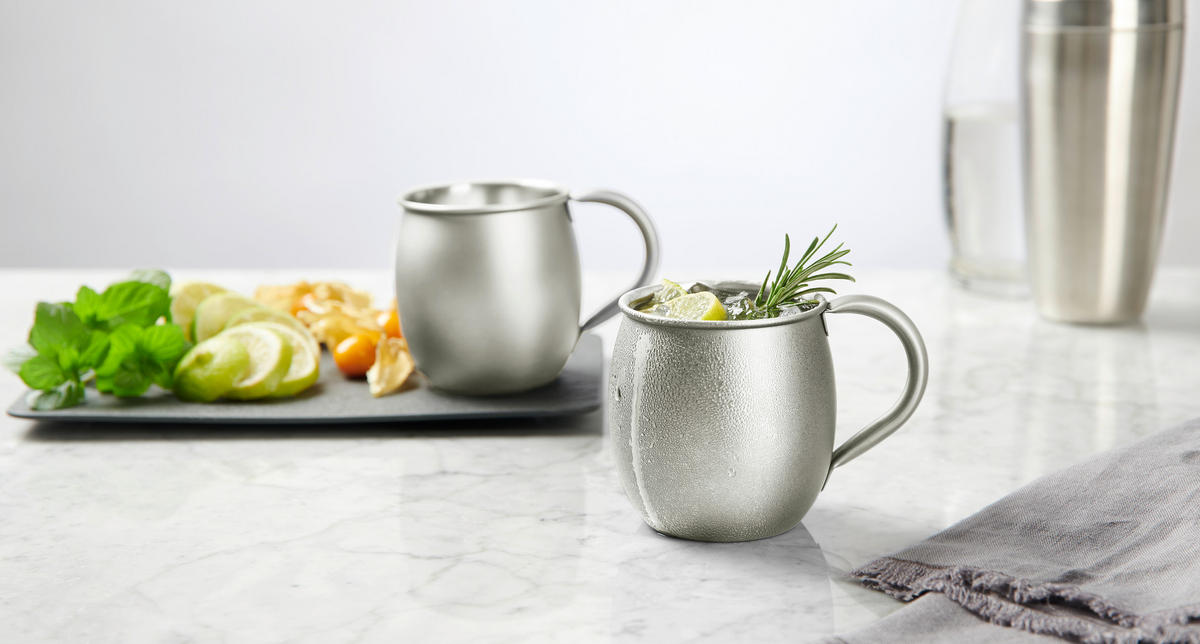 ŠOLJA ZA MOSCOW MULE    - boja nerđajućeg čelika, Osnovno, metal (8,5/9,5cm) - Novel
