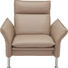 SESSEL in Leder Grau - Chromfarben/Grau, KONVENTIONELL, Leder/Metall (81/74-93/88-120cm) - Erpo SESSEL in Leder Grau - Chromfarben/Grau, KONVENTIONELL, Leder/Metall (81/74-93/88-120cm) - Erpo
