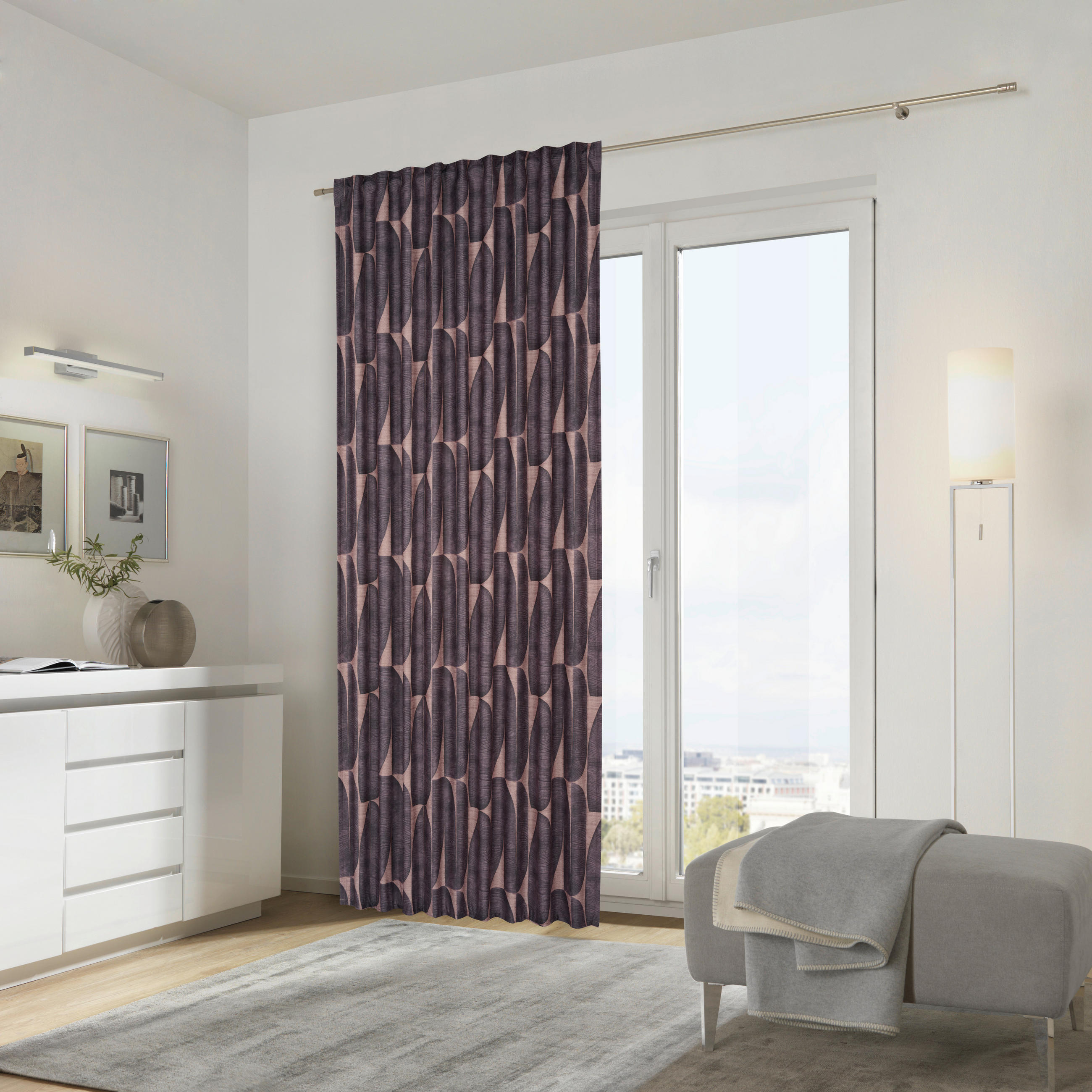 FERTIGVORHANG  blickdicht  140/245 cm   - Dunkelrot, Design, Textil (140/245cm) - Ambiente