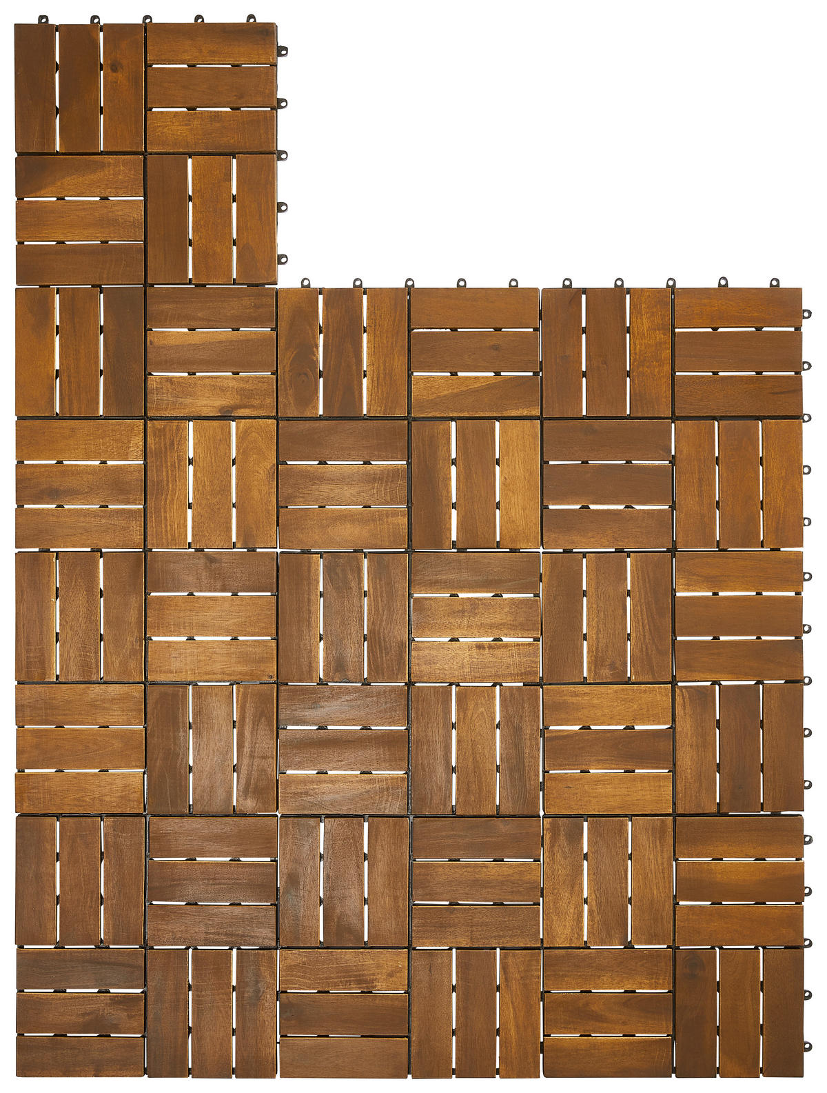 TERRASSENFLIESE Schwarz, Dunkelbraun 10 Stück  - Dunkelbraun/Schwarz, MODERN, Holz/Kunststoff (30/30/2,4cm) - Ambia Garden